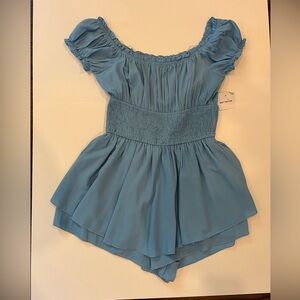 Windsor, blue romper. Size M. New with tags.